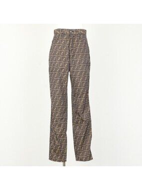 Fendi FF Zucca All Over Print Pants Brown 43
